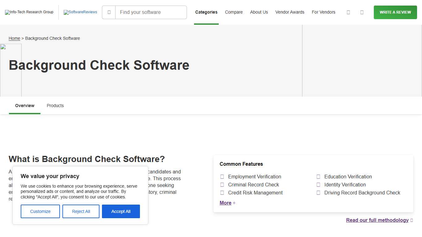 Background Check 2026 SoftwareReviews